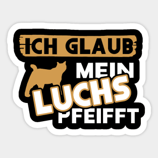 Lustiger Luchs Spruch Wilde Familie Tier Sticker